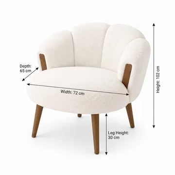 Wing Chair Atelier Del Sofa Star (72 x 102 x 65 cm) Hvid - Møbler - Stole & lænestole - Lænestole