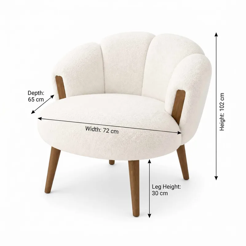 Wing Chair Atelier Del Sofa Star (72 x 102 x 65 cm) Hvid - Møbler - Stole & lænestole - Lænestole