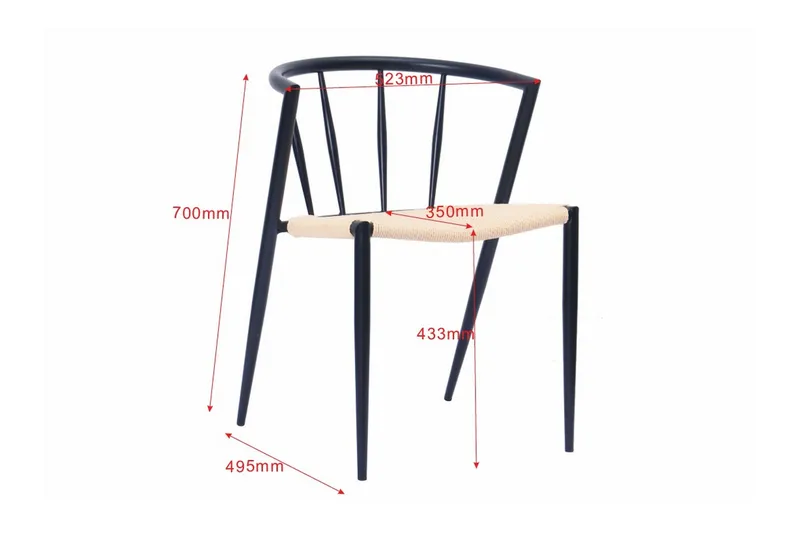 Winston Spisestol - Beige / Metalben sort - Møbler - Stole & lænestole - Spisebordsstole & køkkenstole