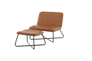 X-lounge Lænestol - Brun - Møbler - Stole & lænestole - Lænestole - Læderstol