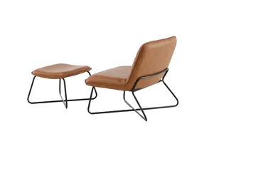 X-lounge Lænestol - Brun - Møbler - Stole & lænestole - Lænestole - Læderstol