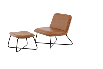 X-lounge Lænestol - Brun - Møbler - Stole & lænestole - Lænestole - Læderstol