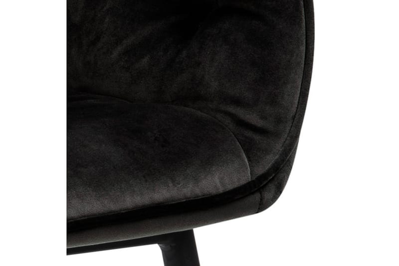 Zabinka Armstol VIC-stof 2 stk - Brun/Mat Sort - Spisebordsstole & køkkenstole - Armstole