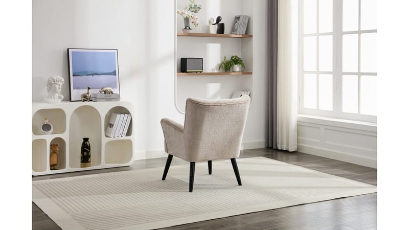 Zevani lænestol i bouclé - Biscuit Cream - Møbler - Stole & lænestole - Lænestole