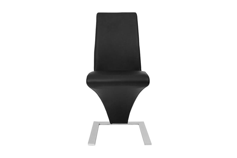 Zion Spisestol - Sort Læder/Krom - Spisebordsstole & køkkenstole