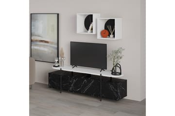 Hanley Tv-möbelset 160x35,6 cm Black/White - Møbler - TV borde & mediemøbler - Tv-møbelsæt