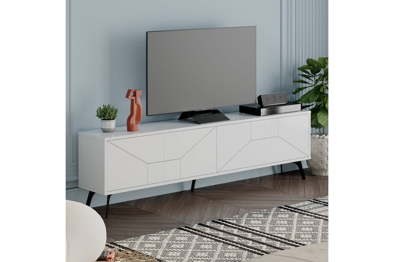 Dune Tv-bord 180x29,6 cm Hvid - Hanah Home - Møbler - TV borde & mediemøbler - TV-borde