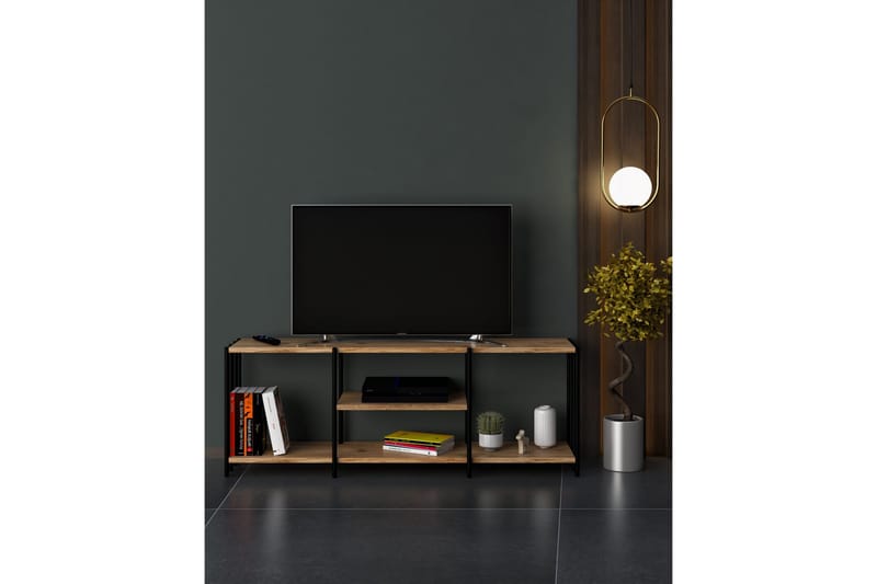 Lonhiene Tv-møbelsæt 124x26 cm Sort - Hanah Home - Møbler - TV borde & mediemøbler - Tv-møbelsæt