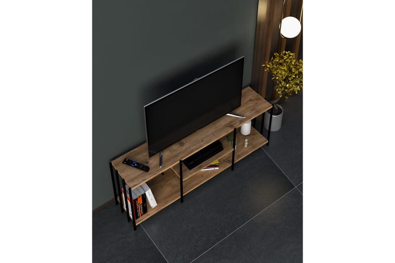 Lonhiene Tv-møbelsæt 124x26 cm Sort - Hanah Home - Møbler - TV borde & mediemøbler - Tv-møbelsæt