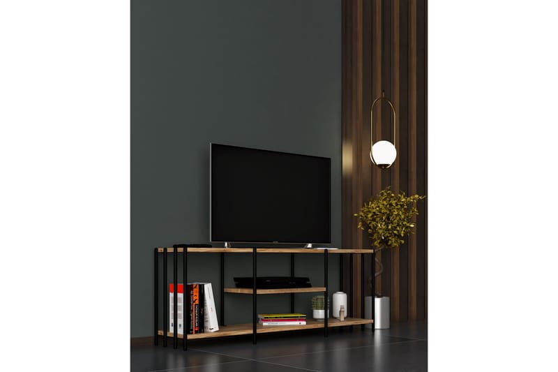 Lonhiene Tv-møbelsæt 124x26 cm Sort - Hanah Home - Møbler - TV borde & mediemøbler - Tv-møbelsæt
