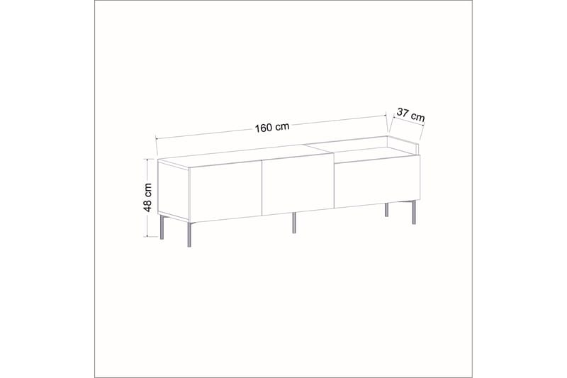 Mijara Tv-bænk 160x37 cm Sort - Hanah Home - Møbler - TV borde & mediemøbler - TV-borde