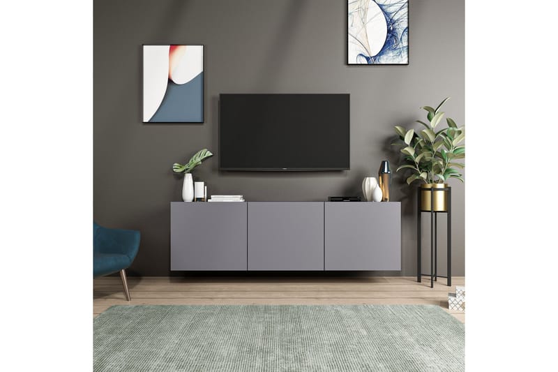 Bruce Tv-bord 150x31 cm Sort - Hanah Home - Møbler - TV borde & mediemøbler - TV-borde