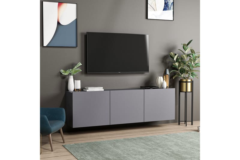 Bruce Tv-bord 150x31 cm Sort - Hanah Home - Møbler - TV borde & mediemøbler - TV-borde