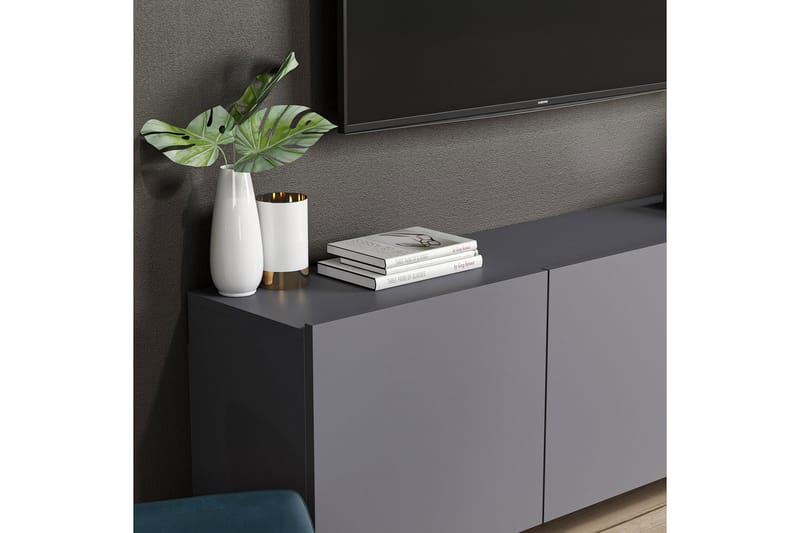 Bruce Tv-bord 150x31 cm Sort - Hanah Home - Møbler - TV borde & mediemøbler - TV-borde