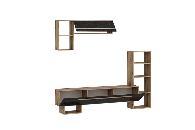 Mega Tv-møbelsæt 120x22 cm Brun/Sort - Hanah Home - Møbler - TV borde & mediemøbler - Tv-møbelsæt