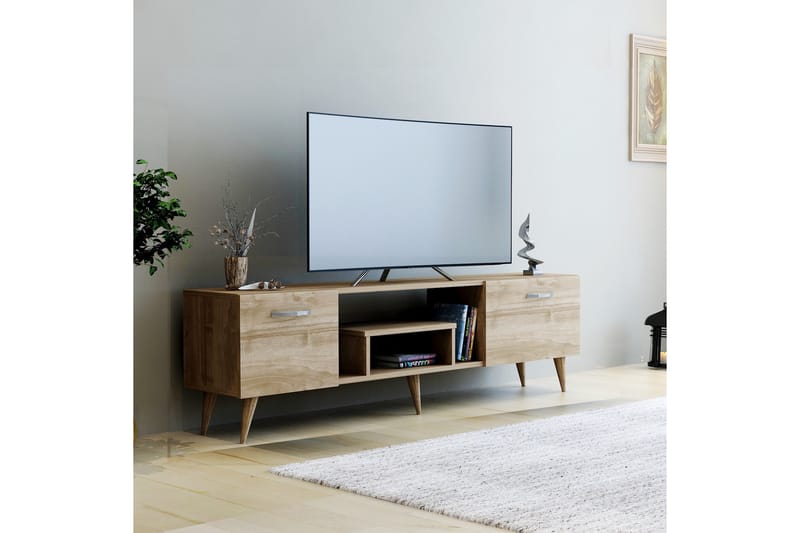 Irma Tv-bænk 150x29,6 cm Brun - Hanah Home - Møbler - TV borde & mediemøbler - TV-borde