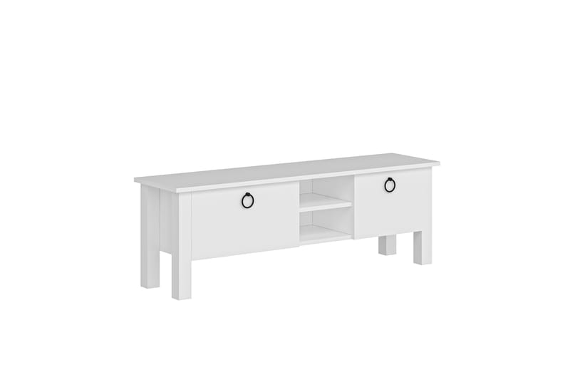 Perrenmies Tv-bænk 140x35 cm Hvid - Hanah Home - Møbler - TV borde & mediemøbler - TV-borde