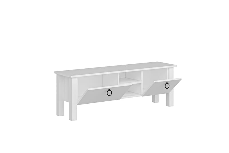 Perrenmies Tv-bænk 140x35 cm Hvid - Hanah Home - Møbler - TV borde & mediemøbler - TV-borde