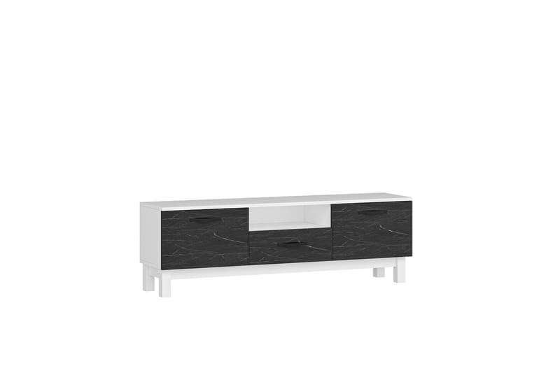 Suzi Tv-bord 150x35,3 cm Hvid/Sort - Hanah Home - Møbler - TV borde & mediemøbler - TV-borde