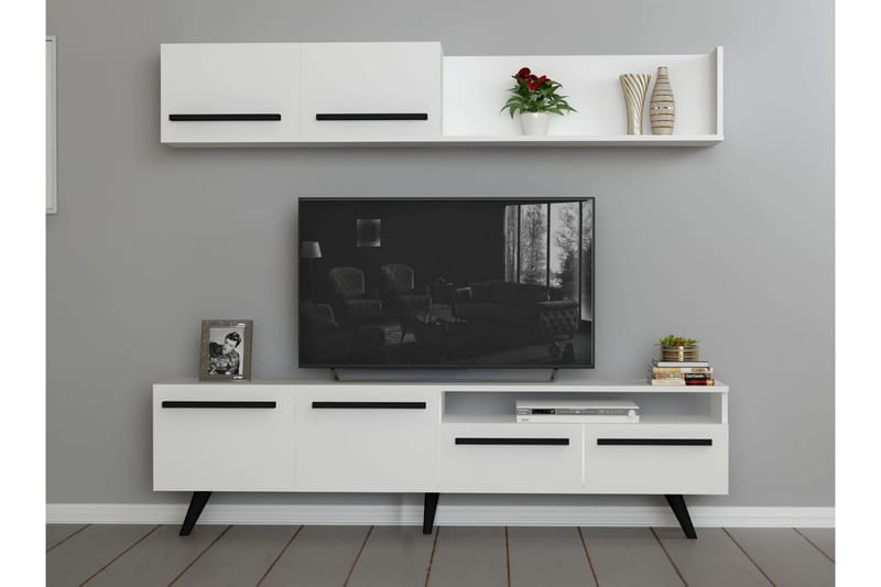 Mono Tv-møbelsæt 180x22 cm Hvid - Hanah Home - Møbler - TV borde & mediemøbler - Tv-møbelsæt