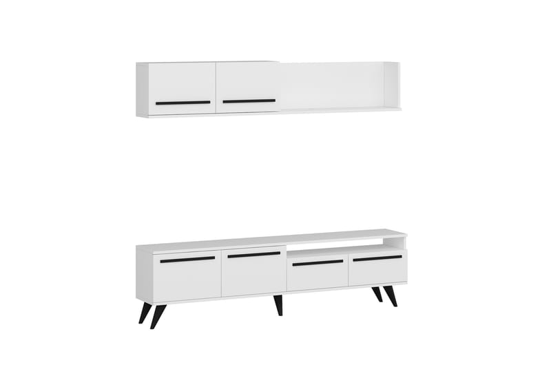 Mono Tv-møbelsæt 180x22 cm Hvid - Hanah Home - Møbler - TV borde & mediemøbler - Tv-møbelsæt