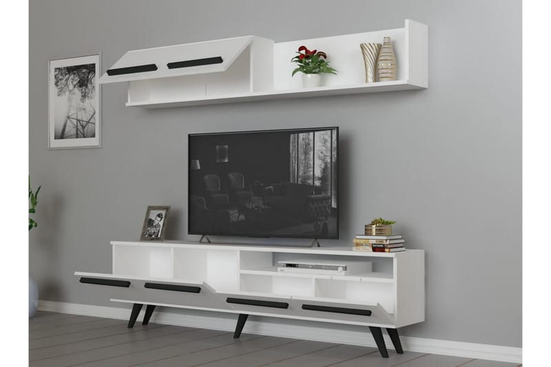 Mono Tv-møbelsæt 180x22 cm Hvid - Hanah Home - Møbler - TV borde & mediemøbler - Tv-møbelsæt