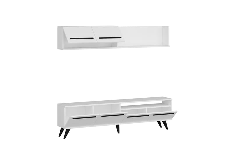 Mono Tv-møbelsæt 180x22 cm Hvid - Hanah Home - Møbler - TV borde & mediemøbler - Tv-møbelsæt