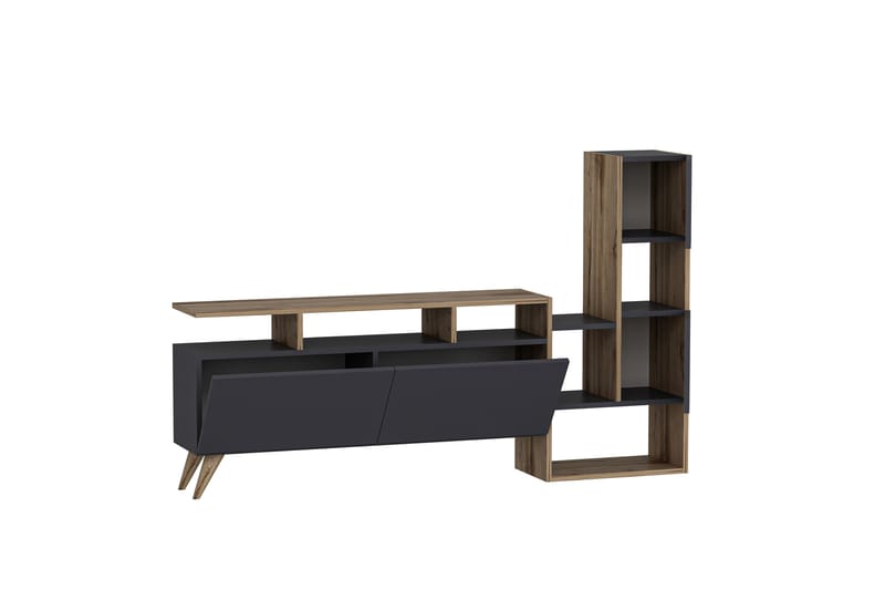 Showsley Tv-møbelsæt 55,4x31,6 cm Brun/Sort - Hanah Home - Møbler - TV borde & mediemøbler - Tv-møbelsæt