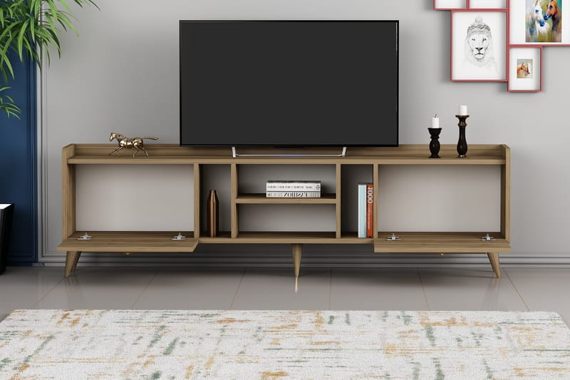 Rudy Tv-bænk 180x35 cm Brun - Hanah Home - Møbler - TV borde & mediemøbler - TV-borde