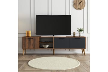 Essexa Tv-bord 180x35 cm Brun/Sort - Hanah Home - Møbler - TV borde & mediemøbler - TV-borde