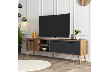 Essexa Tv-bord 180x35 cm Brun/Sort - Hanah Home - Møbler - TV borde & mediemøbler - TV-borde