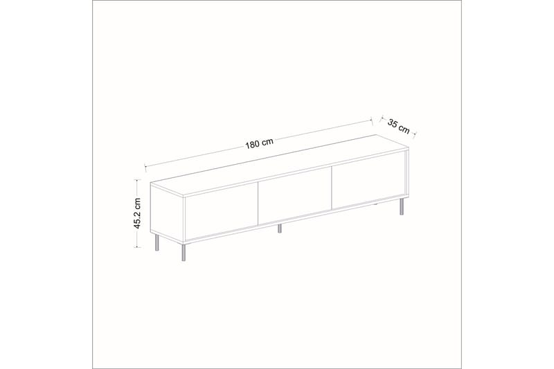 Imaj Tv-bænk 180x35 cm Sort - Hanah Home - Møbler - TV borde & mediemøbler - TV-borde