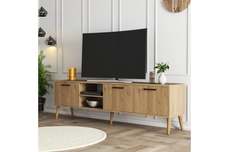 Essexa Tv-bord 180x35 cm Brun - Hanah Home - Møbler - TV borde & mediemøbler - TV-borde
