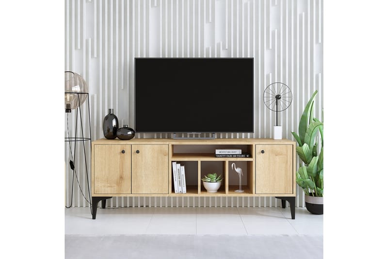 Luna Tv-bænk 150x40 cm Brun - Hanah Home - Møbler - TV borde & mediemøbler - TV-borde