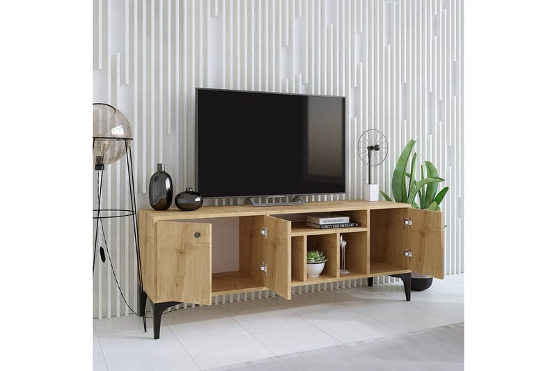 Luna Tv-bænk 150x40 cm Brun - Hanah Home - Møbler - TV borde & mediemøbler - TV-borde