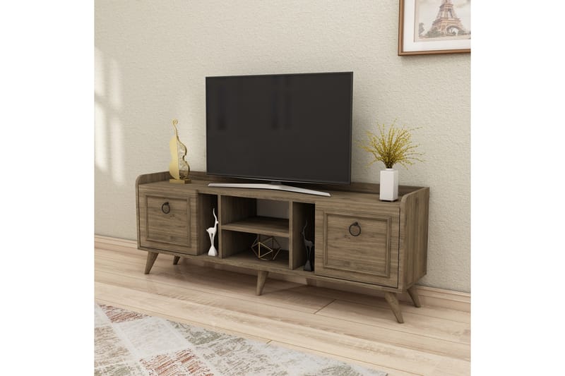 Irubhi Tv-møbelsæt 150x35 cm Brun - Hanah Home - Møbler - TV borde & mediemøbler - Tv-møbelsæt