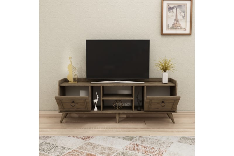 Irubhi Tv-møbelsæt 150x35 cm Brun - Hanah Home - Møbler - TV borde & mediemøbler - Tv-møbelsæt