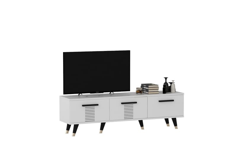 Asimo Tv-bord 150x35 cm Hvid - Hanah Home - Møbler - TV borde & mediemøbler - TV-borde