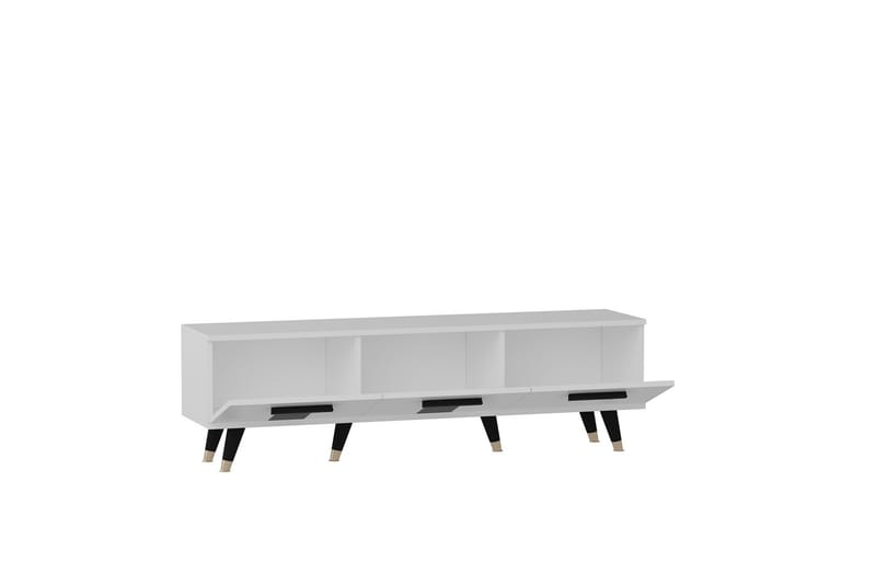 Asimo Tv-bord 150x35 cm Hvid - Hanah Home - Møbler - TV borde & mediemøbler - TV-borde