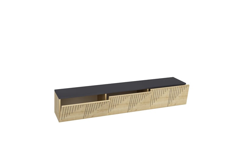 Artemis Tv-bord 180x37 cm Brun/Sort - Hanah Home - Møbler - TV borde & mediemøbler - TV-borde