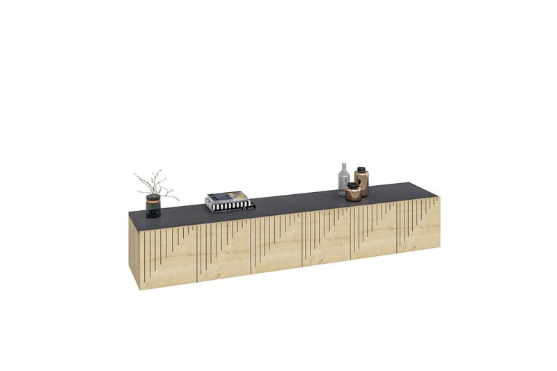 Artemis Tv-bord 180x37 cm Brun/Sort - Hanah Home - Møbler - TV borde & mediemøbler - TV-borde