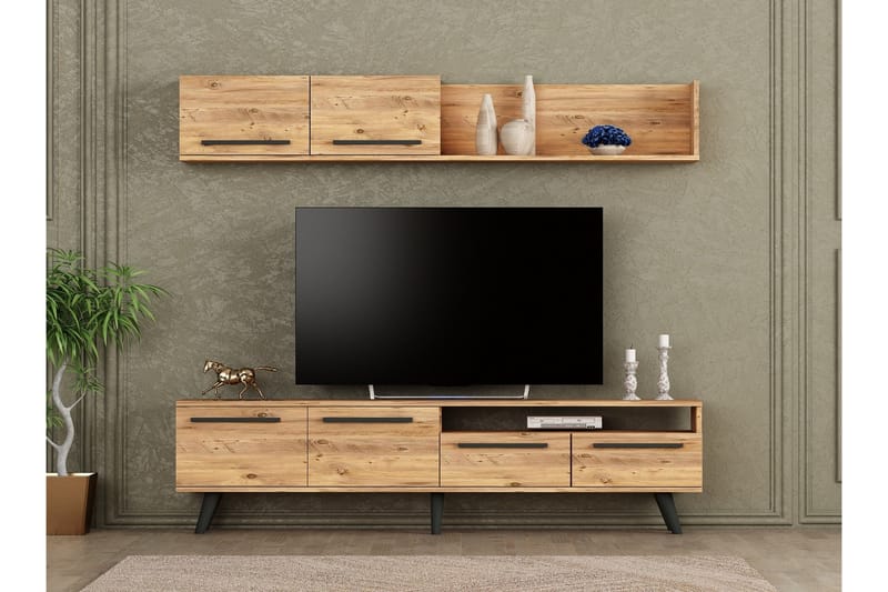 Mono Tv-møbelsæt 180x22 cm Mørk Blå - Hanah Home - Møbler - TV borde & mediemøbler - Tv-møbelsæt