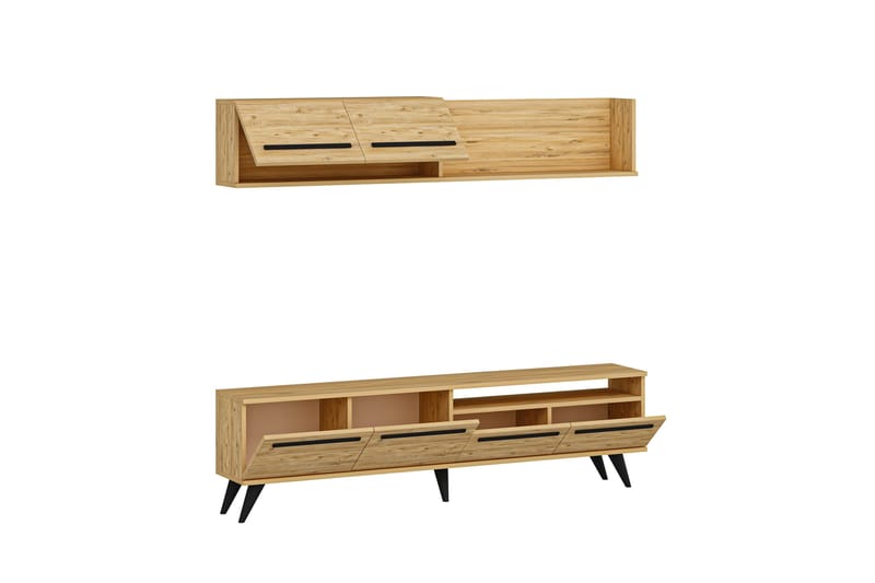 Mono Tv-møbelsæt 180x22 cm Mørk Blå - Hanah Home - Møbler - TV borde & mediemøbler - Tv-møbelsæt