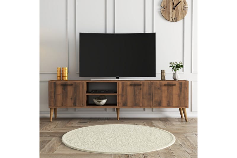 Essexa Tv-bord 180x35 cm Brun - Hanah Home - Møbler - TV borde & mediemøbler - TV-borde