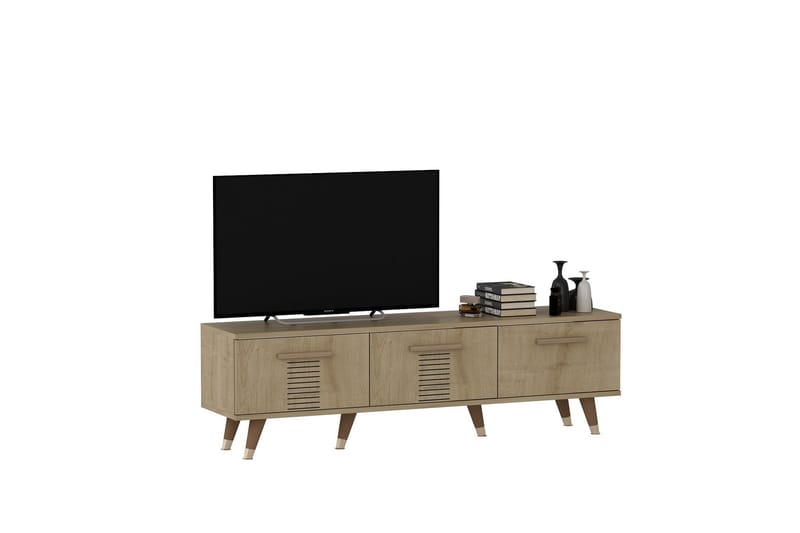 Asimo Tv-bænk 150x35 cm Brun - Hanah Home - Møbler - TV borde & mediemøbler - TV-borde