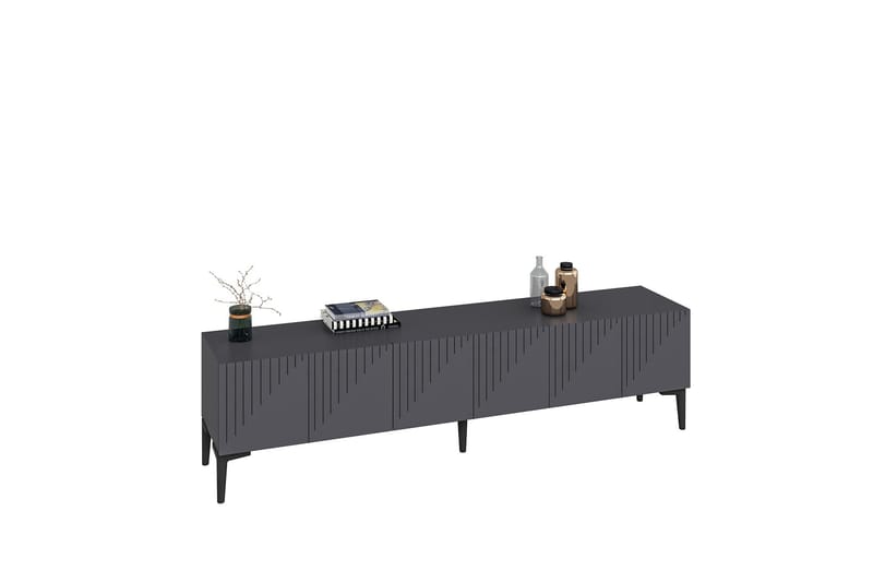 Artemis Tv-bænk 180x37 cm Sort - Hanah Home - Møbler - TV borde & mediemøbler - TV-borde