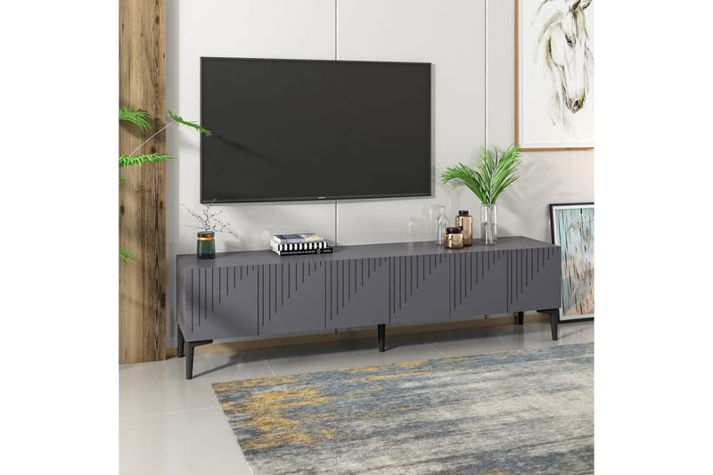 Artemis Tv-bænk 180x37 cm Sort - Hanah Home - Møbler - TV borde & mediemøbler - TV-borde