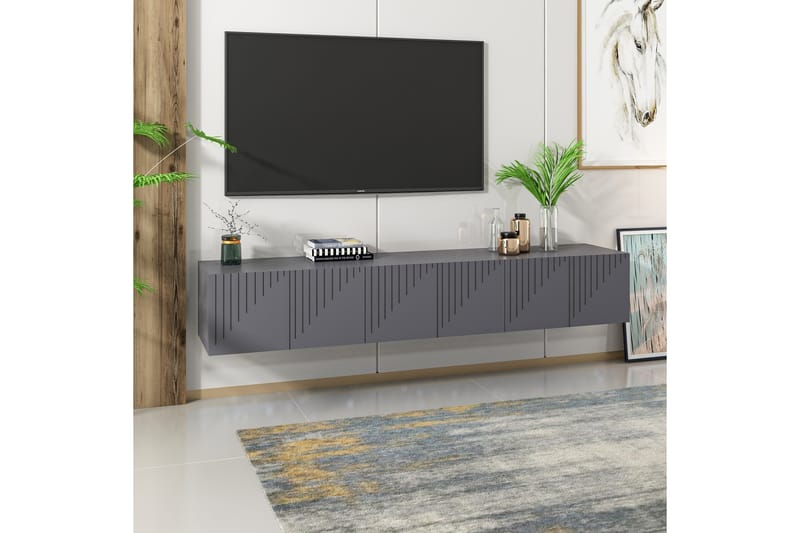 Artemis Tv-bænk 180x37 cm Sort - Hanah Home - Møbler - TV borde & mediemøbler - TV-borde