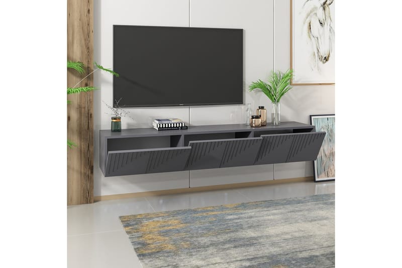 Artemis Tv-bænk 180x37 cm Sort - Hanah Home - Møbler - TV borde & mediemøbler - TV-borde