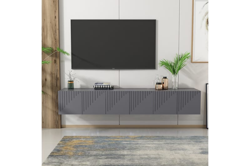 Artemis Tv-bænk 180x37 cm Sort - Hanah Home - Møbler - TV borde & mediemøbler - TV-borde